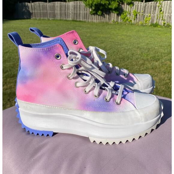 Converse Run Star Hike Storm Pink Hi  Platform Sneaker Shoe Women's Sz: 9.5 - Picture 3 of 16